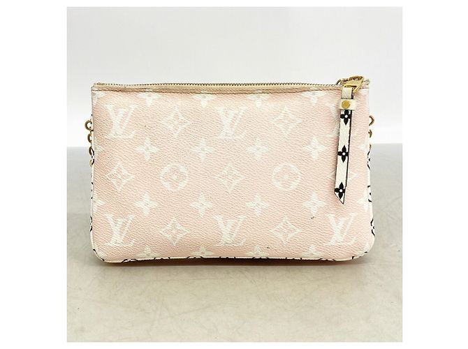 Borsa a tracolla Louis Vuitton Monogram Giant Pochette Double Zip Rosa Rosso - vista 12