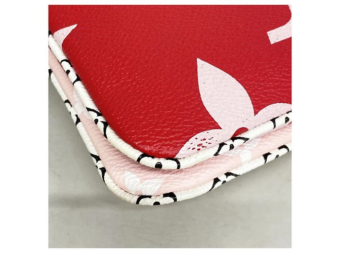Borsa a tracolla Louis Vuitton Monogram Giant Pochette Double Zip Rosa Rosso - vista 7