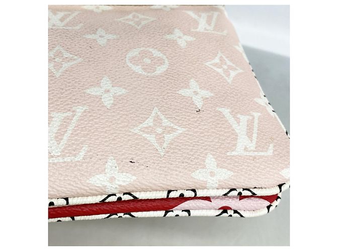 Borsa a tracolla Louis Vuitton Monogram Giant Pochette Double Zip Rosa Rosso - vista 8