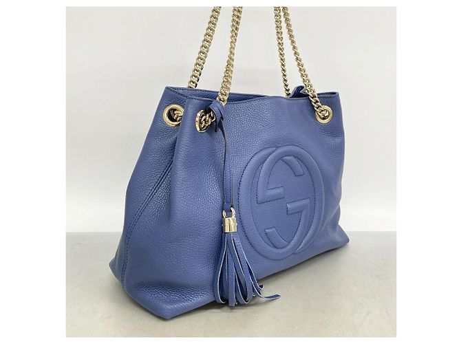 Borsa a tracolla Gucci Soho Blu - vista 2