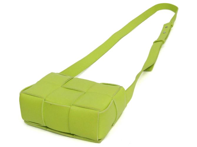Borsa a tracolla Bottega Veneta Intrecciato Cassette Verde - vista 2