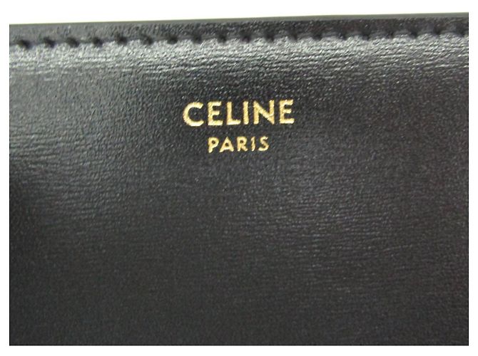 Céline Celine Triomphe Small Flap Wallet Schwarz - Ansicht 12