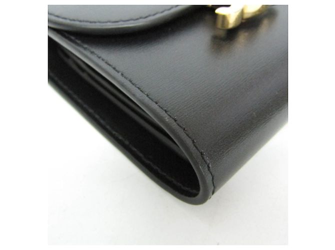 Céline Celine Triomphe Small Flap Wallet Schwarz - Ansicht 6