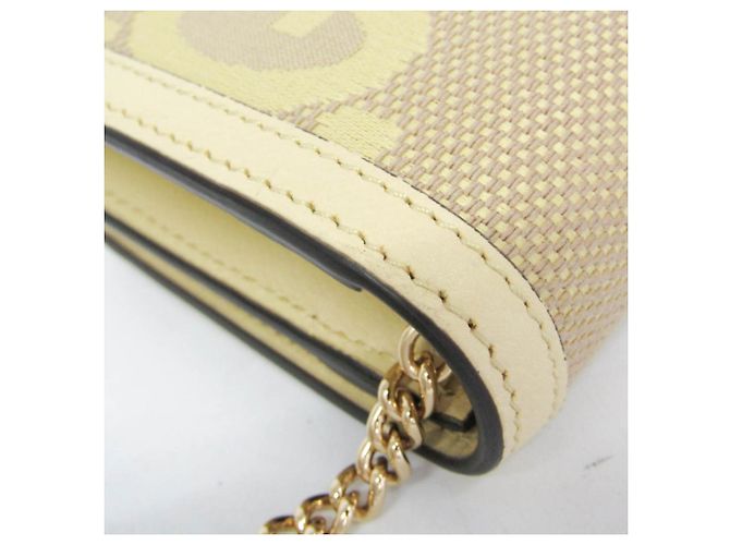 Portafoglio a catena/spalla da donna Gucci Jumbo GG 726497 Beige Crudo - vista 10