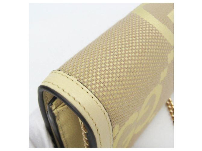 Portafoglio a catena/spalla da donna Gucci Jumbo GG 726497 Beige Crudo - vista 11