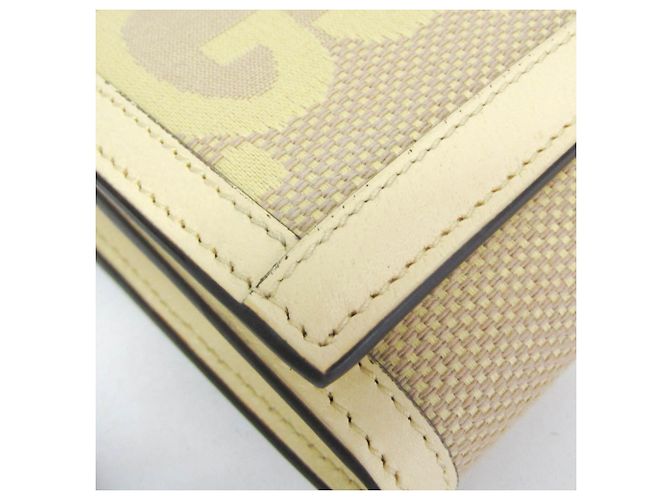 Portafoglio a catena/spalla da donna Gucci Jumbo GG 726497 Beige Crudo - vista 8