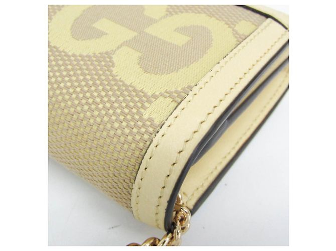 Portafoglio a catena/spalla da donna Gucci Jumbo GG 726497 Beige Crudo - vista 9