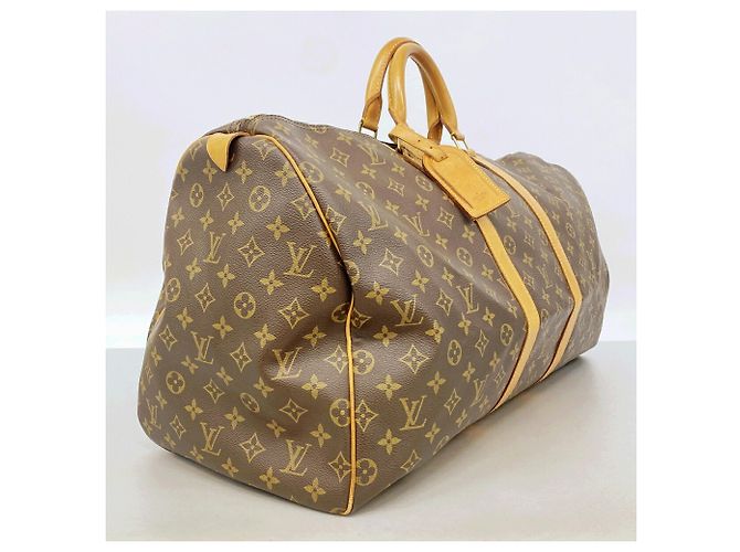 Louis Vuitton Boston Monogram Keepall 55 Marrone - vista 2