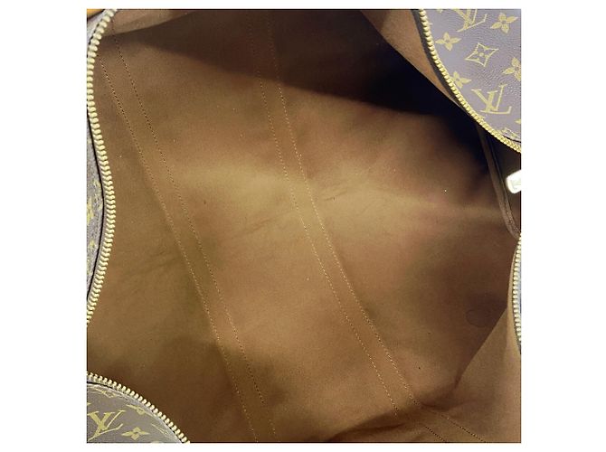 Louis Vuitton Boston Monogram Keepall 55 Marrone - vista 4