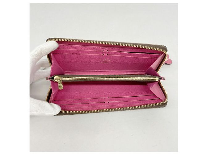 Cartera larga Louis Vuitton Monogram Flower Charm Castaño Rosa - vista 3
