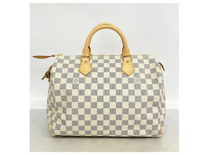 Borsa Louis Vuitton Damier Azur Speedy 30 Bianco - vista 11