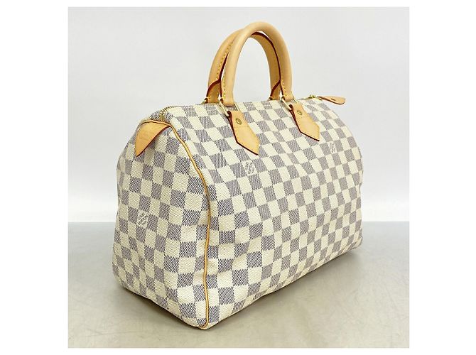 Borsa Louis Vuitton Damier Azur Speedy 30 Bianco - vista 2