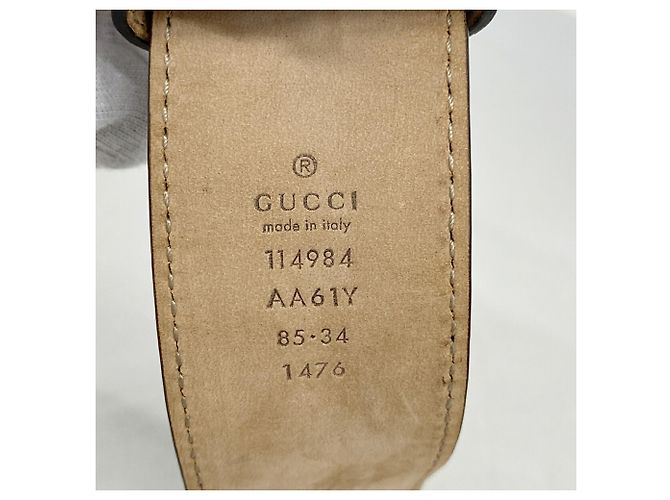 Gucci Interlocking G Ledergürtel Braun - Ansicht 2