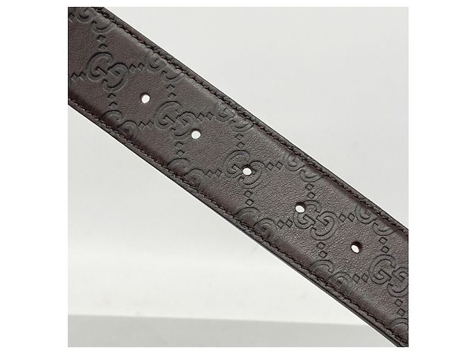 Gucci Interlocking G Ledergürtel Braun - Ansicht 6