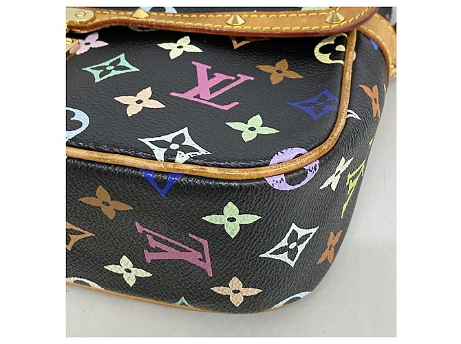 Borsa a tracolla Louis Vuitton Monogram Multicolor Sologne Nero - vista 6