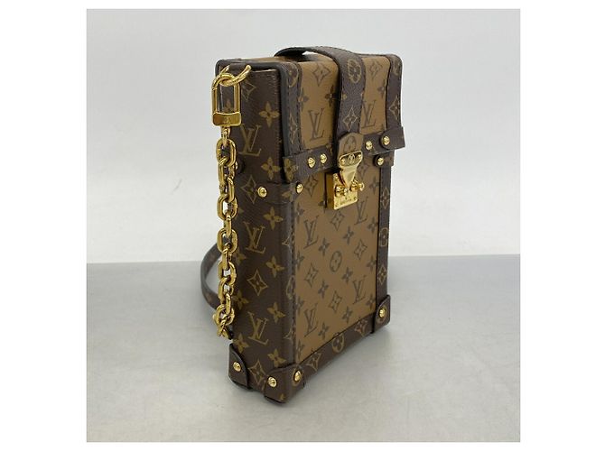 Borsa a tracolla Louis Vuitton Monogram Reverse Pochette Trunk Vertical Marrone - vista 2