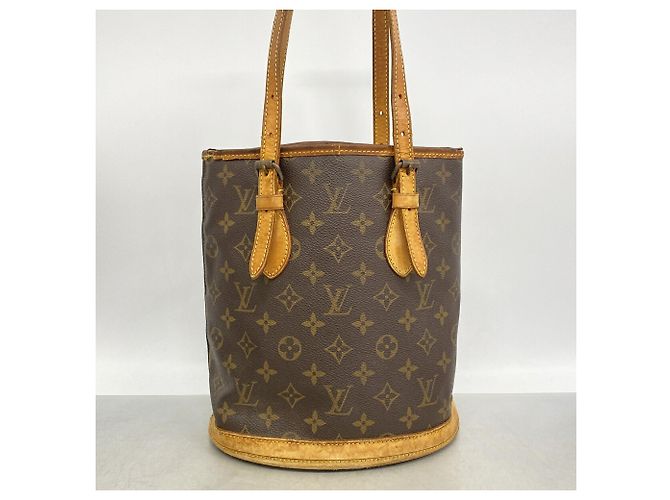 Borsa Tote Louis Vuitton Monogram Bucket PM Marrone - vista 11