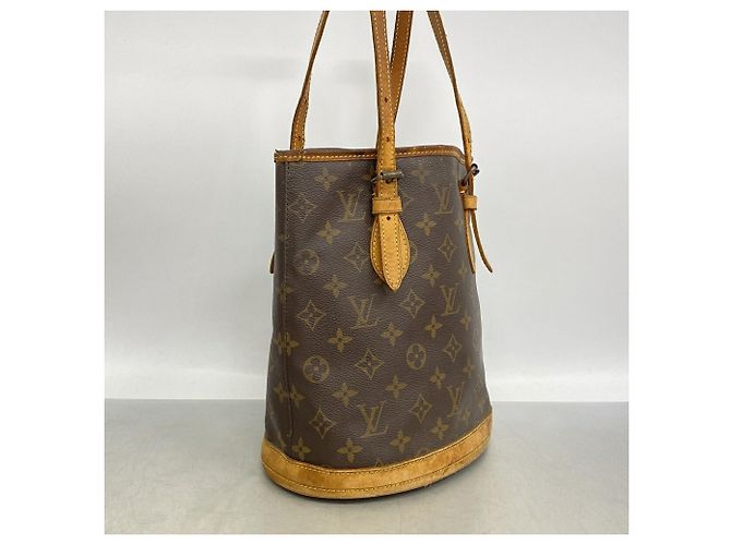 Borsa Tote Louis Vuitton Monogram Bucket PM Marrone - vista 2