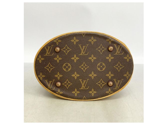 Borsa Tote Louis Vuitton Monogram Bucket PM Marrone - vista 3