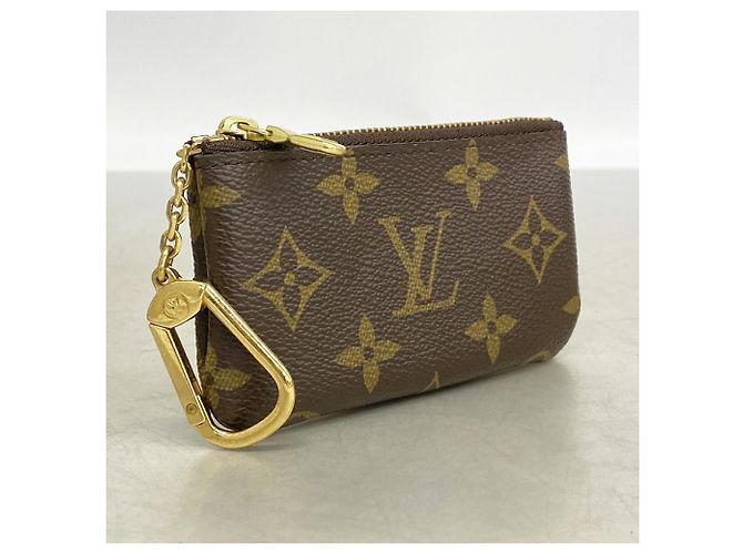 Louis Vuitton Monogram Pochette Clé Coin Case Castaño - vista 2