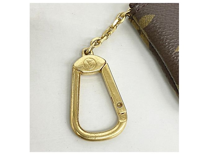 Louis Vuitton Monogram Pochette Clé Coin Case Castaño - vista 5