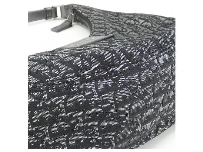 Borsa a tracolla Christian Dior in tela e pelle nera Nero - vista 3