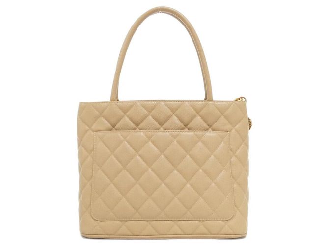 Borsa Chanel 1804 Beige in pelle di vitello grana grossa - vista 2
