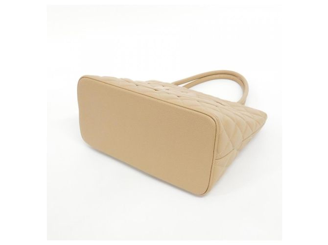 Borsa Chanel 1804 Beige in pelle di vitello grana grossa - vista 3