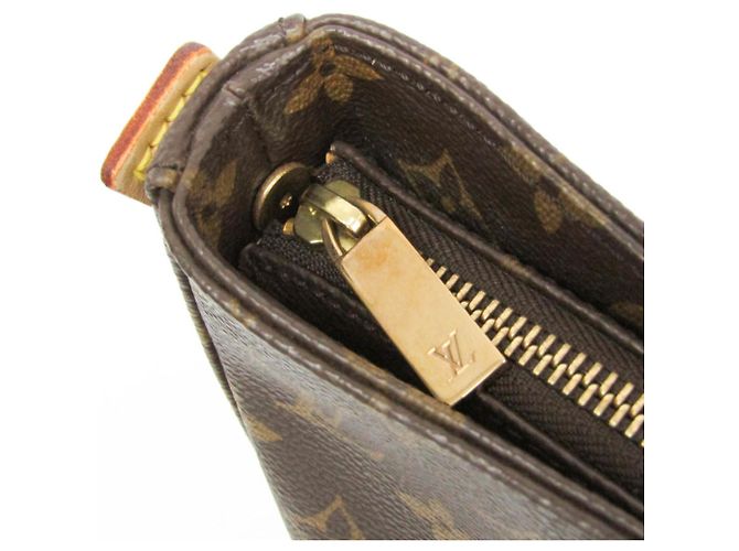 Borsa a tracolla Louis Vuitton Monogram Looping GM Marrone - vista 10