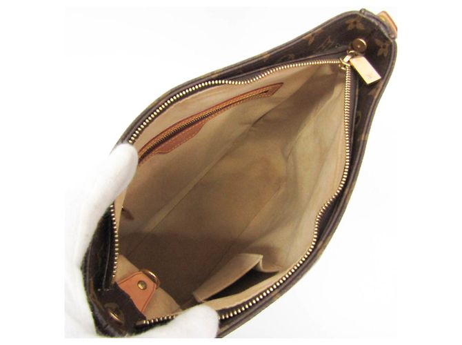 Borsa a tracolla Louis Vuitton Monogram Looping GM Marrone - vista 3
