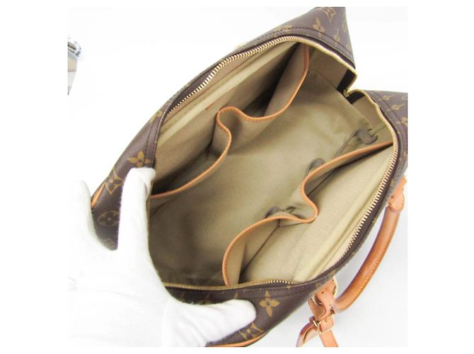 Borsa Louis Vuitton Monogram Deauville Marrone - vista 3