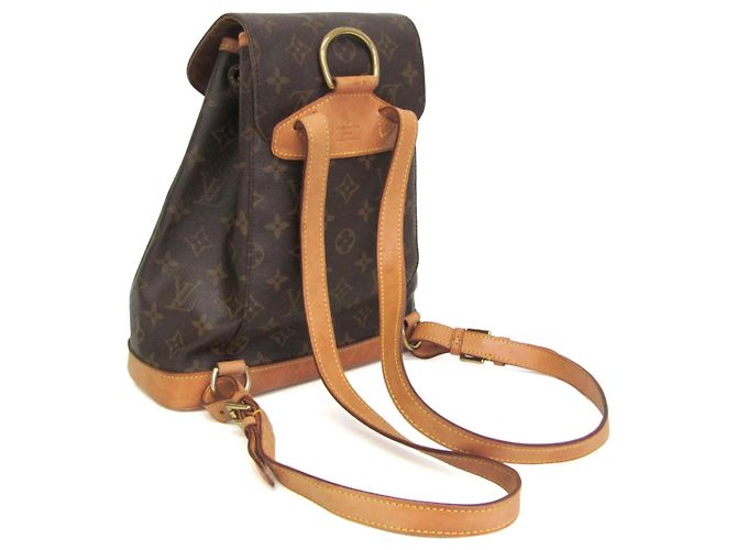 Mochila Louis Vuitton Monogram Montsouris MM M51136 para mujer Castaño - vista 2