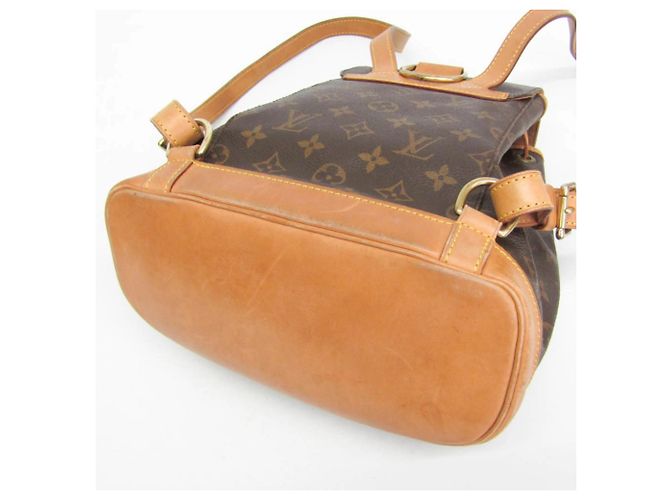 Mochila Louis Vuitton Monogram Montsouris MM M51136 para mujer Castaño - vista 4
