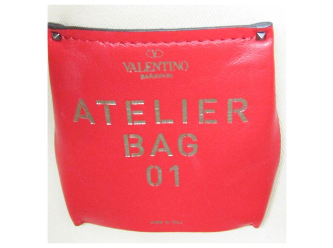 Borsa Valentino Garavani Atelier Bag 01 Small Bianco Rosso - vista 19