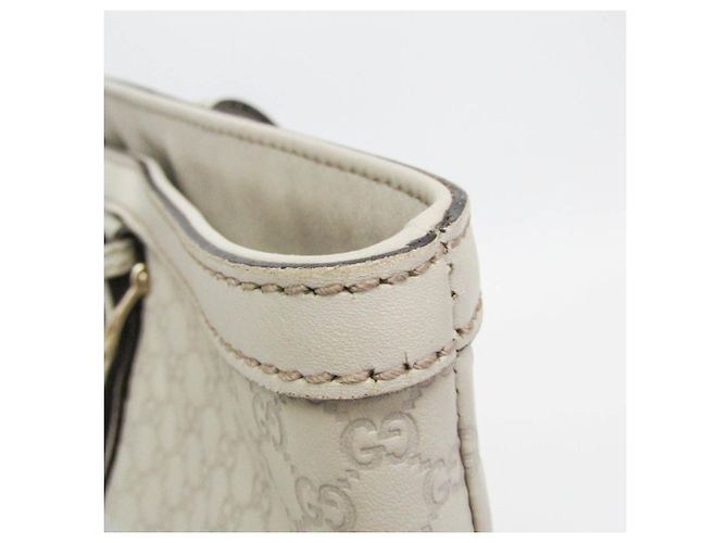 Borsa Tote in pelle Gucci Guccissima da donna Bianco sporco - vista 10