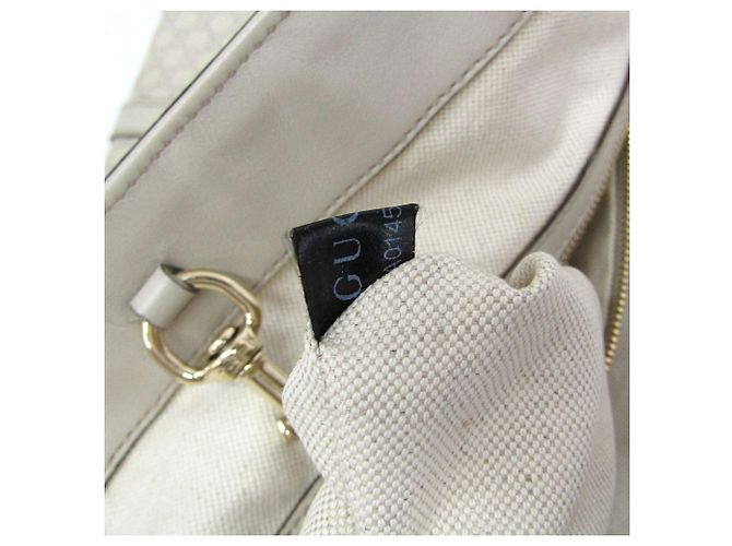 Borsa Tote in pelle Gucci Guccissima da donna Bianco sporco - vista 19