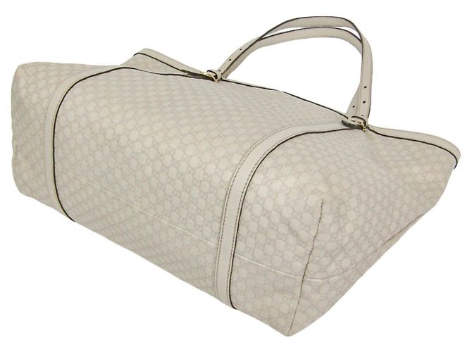 Borsa Tote in pelle Gucci Guccissima da donna Bianco sporco - vista 3