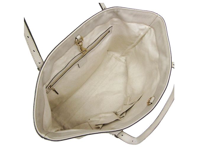 Borsa Tote in pelle Gucci Guccissima da donna Bianco sporco - vista 4