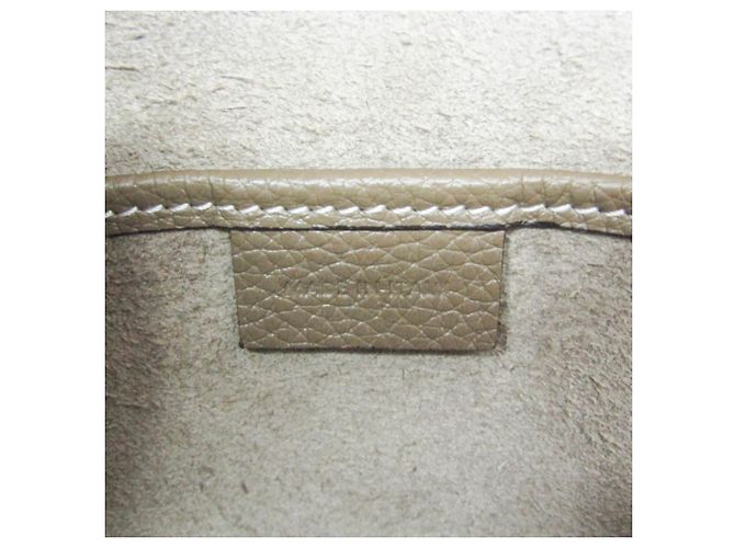 Céline Celine Luggage Nano 189243DRU Borsa a mano/Borsa a tracolla in pelle Grayish Grigio - vista 19