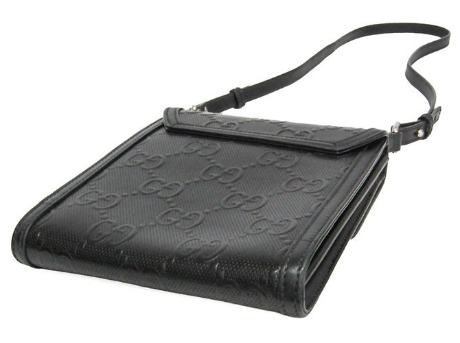 Borsa a tracolla Gucci GG Embossed 625782 Nero - vista 2