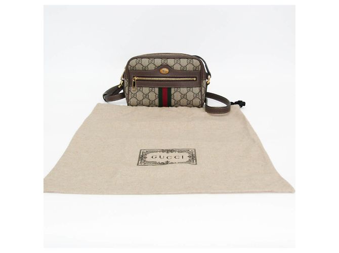 Borsa a tracolla piccola Gucci Ophidia Marrone Beige - vista 2