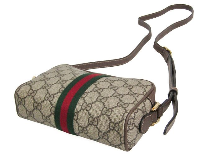 Borsa a tracolla piccola Gucci Ophidia Marrone Beige - vista 3