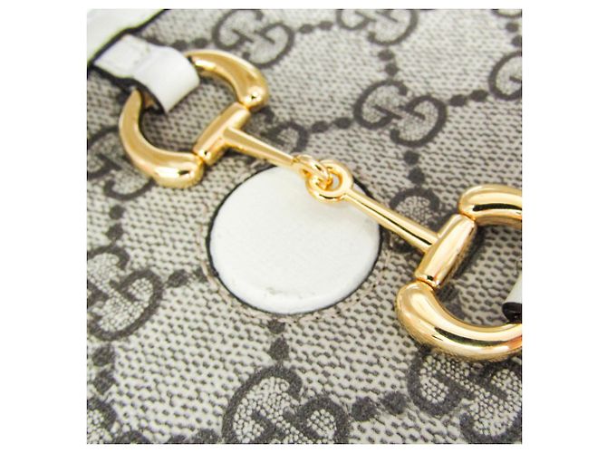 Borsa a tracolla Gucci Horsebit Small Bianco Beige - vista 13