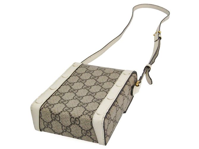Borsa a tracolla Gucci Horsebit Small Bianco Beige - vista 2