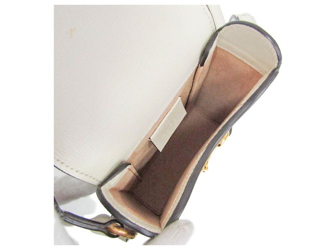 Borsa a tracolla Gucci Horsebit Small Bianco Beige - vista 3