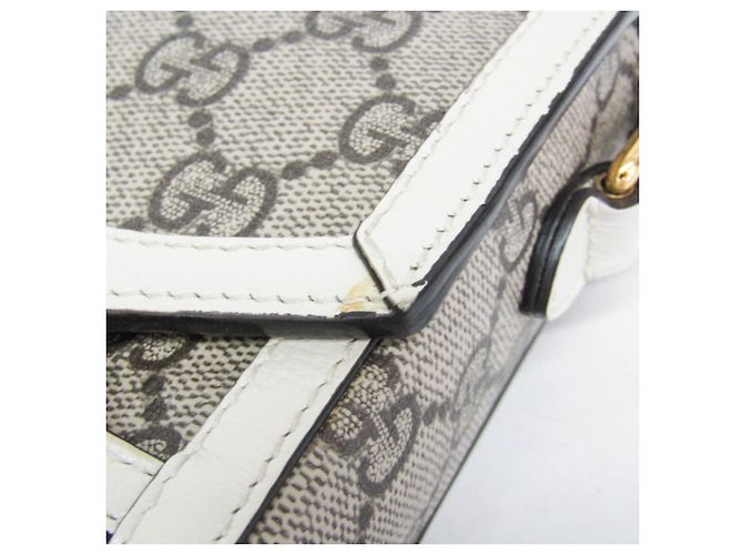 Borsa a tracolla Gucci Horsebit Small Bianco Beige - vista 5