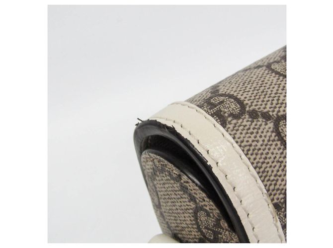 Borsa a tracolla Gucci Horsebit Small Bianco Beige - vista 8