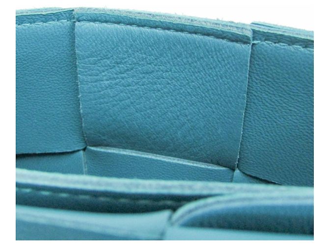 Borsa a tracolla in pelle Intrecciato Cassette Bottega Veneta Blu - vista 11