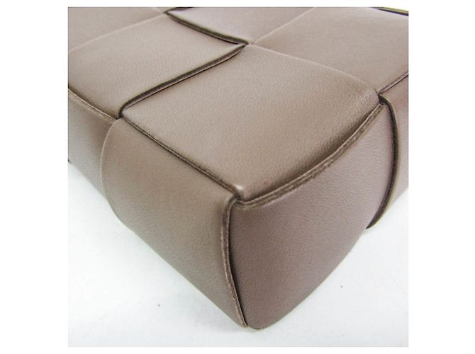 Borsa a tracolla piccola Bottega Veneta Intrecciato Cassette Marrone - vista 4