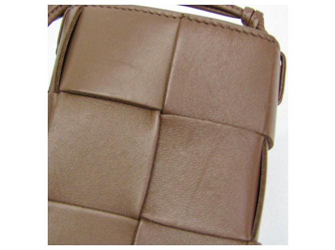 Borsa a tracolla piccola Bottega Veneta Intrecciato Cassette Marrone - vista 9